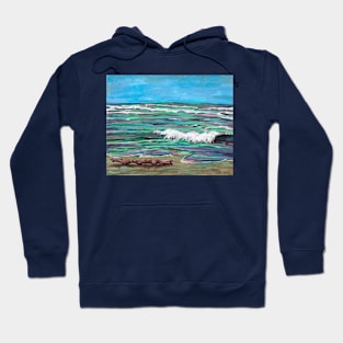 Impressionistic Ocean Painting Hoodie